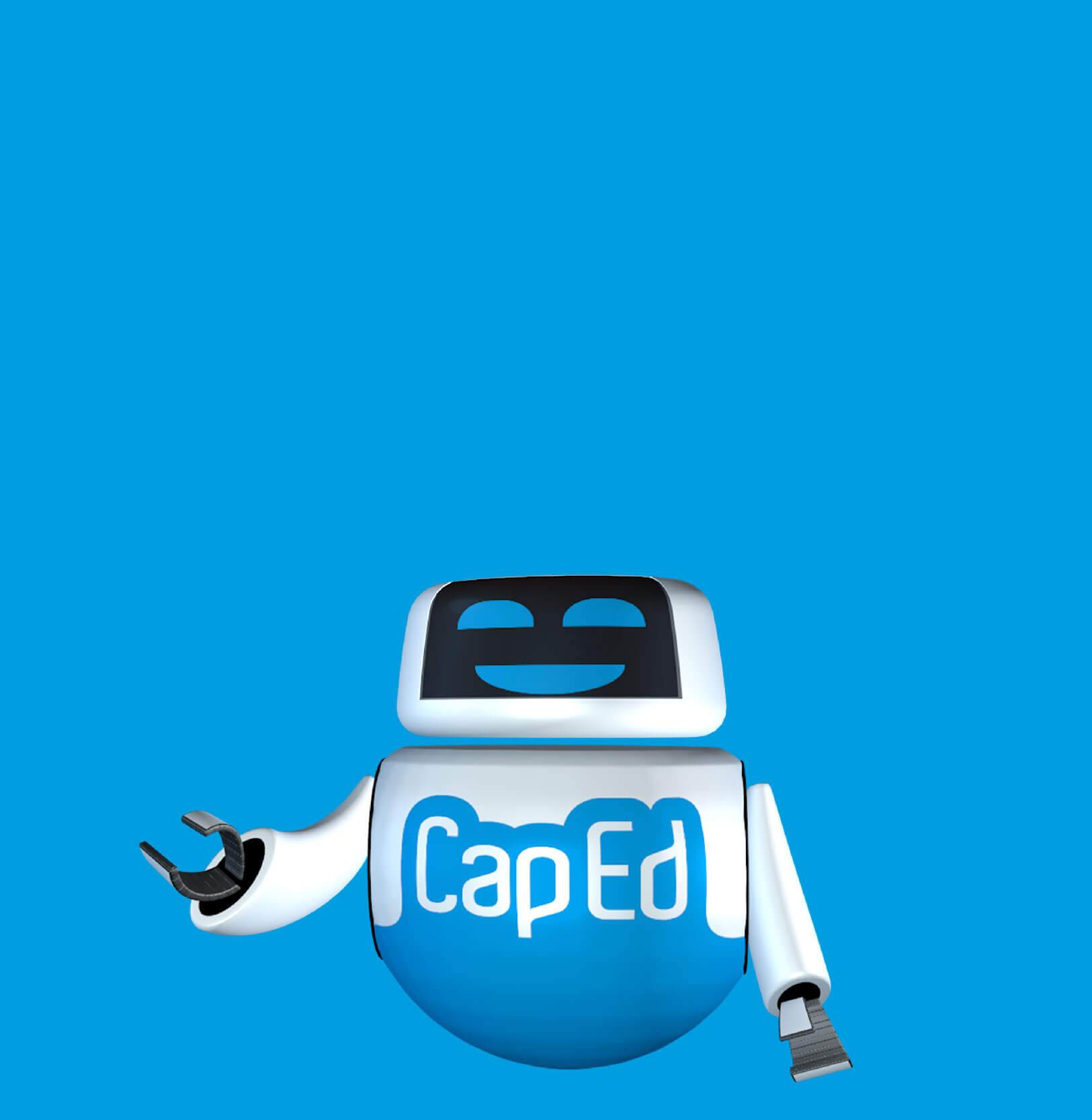 Eddy the robot, CapEd's virtual assistant.