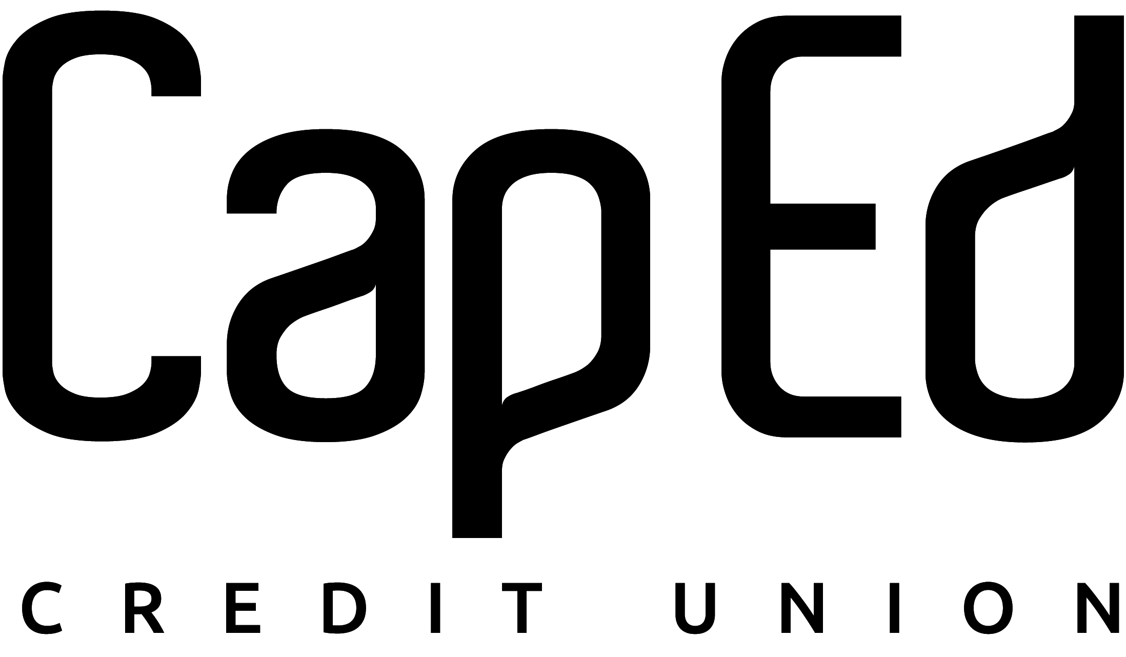 CapEd Credit Union text only logo in black.