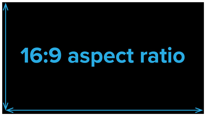 A 16:9 aspect ratio should be wider than it is tall.